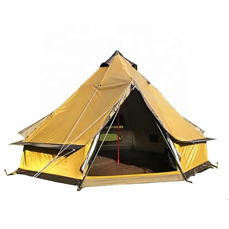 Waterproof 3000mm UV50+ Outdoor Camping Portable Round Mongolian Yurt Ger Bell Tent