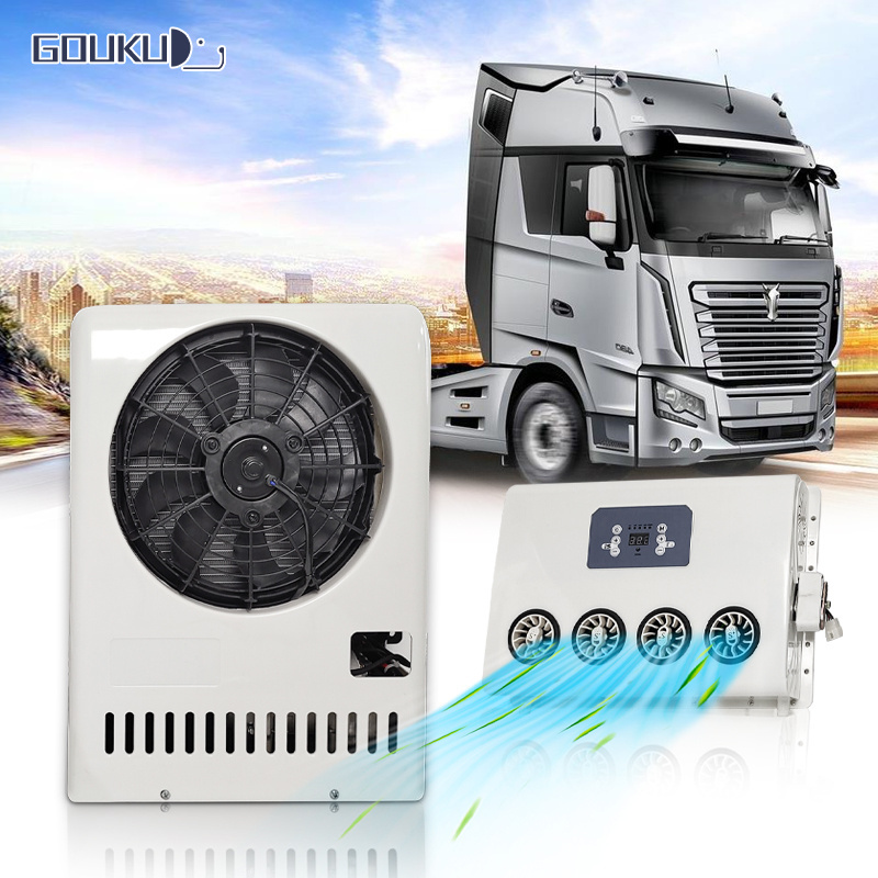 Wholesale price battery power truck apu unit 24v tractor vans food truck 12/24v inverter air conditioner kit for digger