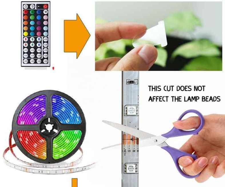 rgb led strip light flexible  remote Control wifi smart multi color 5m 12v 5050 rgb led pixel strip lights