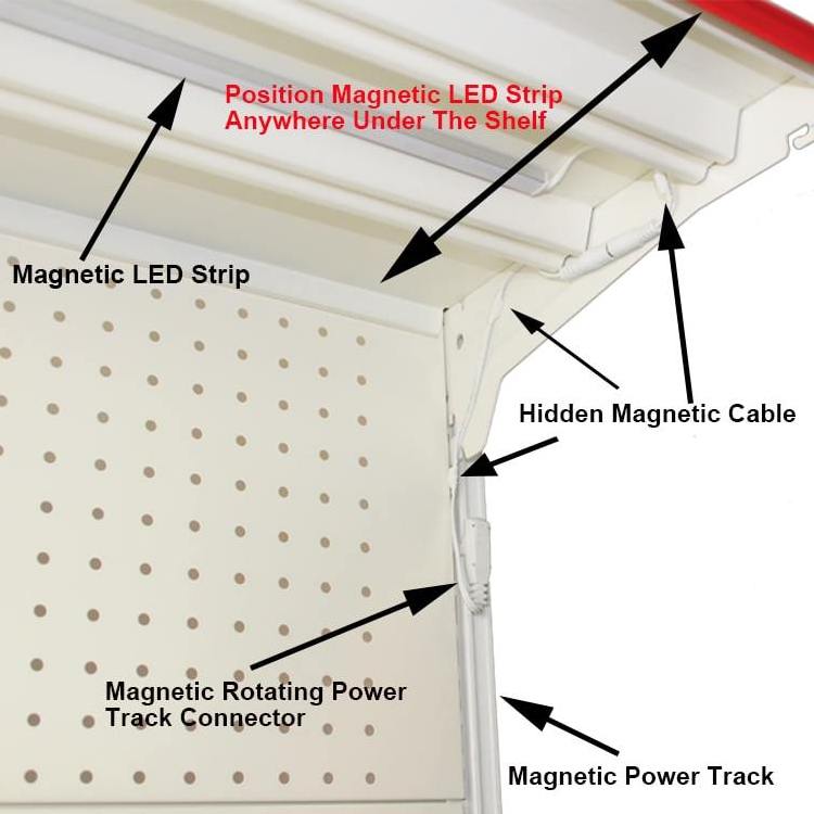 round Aluminum profile LED Light Bar smd  Lighting Rigid LED Strip with cover for shelf display led track magnetic light bar