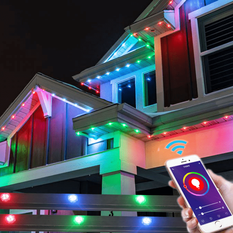 addressable led pixel string light christmas tree led lights wifi controller colorful pixel led light waterproof