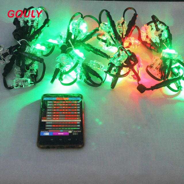 ws2811 led pixel point light 6 single frame 12v rgb 5054 outdoor display 3per 1 with lens 12v rgb led module lights