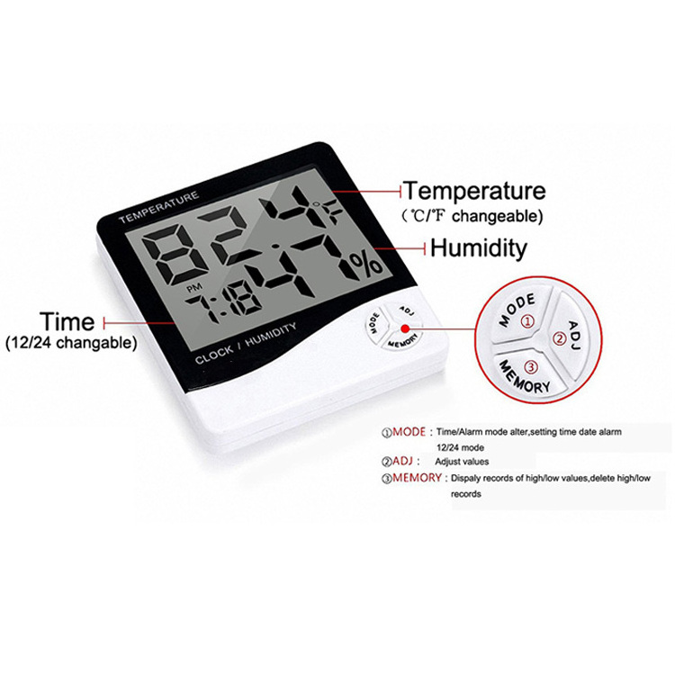 Indoor Thermohygrometer Hygrometer With Sensor And Probe Wireless Hygrometer