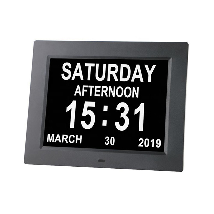 Multifunctional Outdoor Double Sided Digital Clock Display Round Digital Alarm Clock With Led Night Light