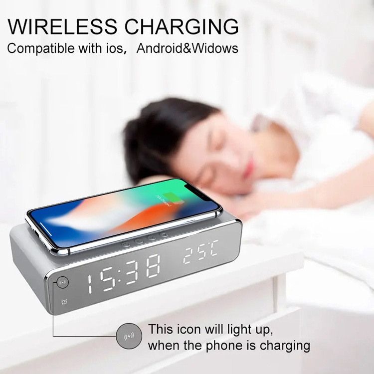 The Alarm Clock Coffee Maker Wireless Charging Alarm Clock Digital Alarm Clock With Wireless Charging