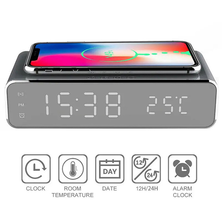 The Alarm Clock Coffee Maker Wireless Charging Alarm Clock Digital Alarm Clock With Wireless Charging