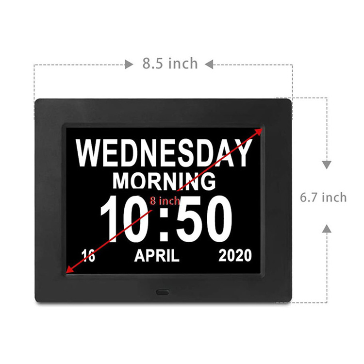 Multifunctional Outdoor Double Sided Digital Clock Display Round Digital Alarm Clock With Led Night Light