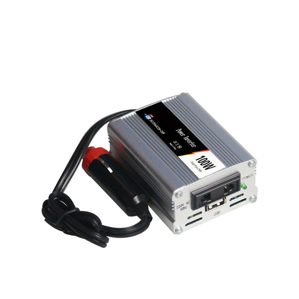 Small Size 100w Car Inverter Dc 12v To Ac 110v/220v Solar Power Inverter For Car Vehicle With Cigarette Lighter