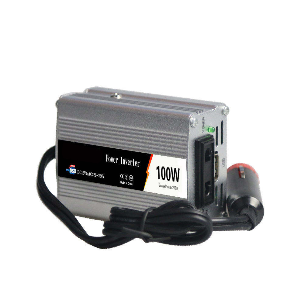 Small Size 100w Car Inverter Dc 12v To Ac 110v/220v Solar Power Inverter For Car Vehicle With Cigarette Lighter