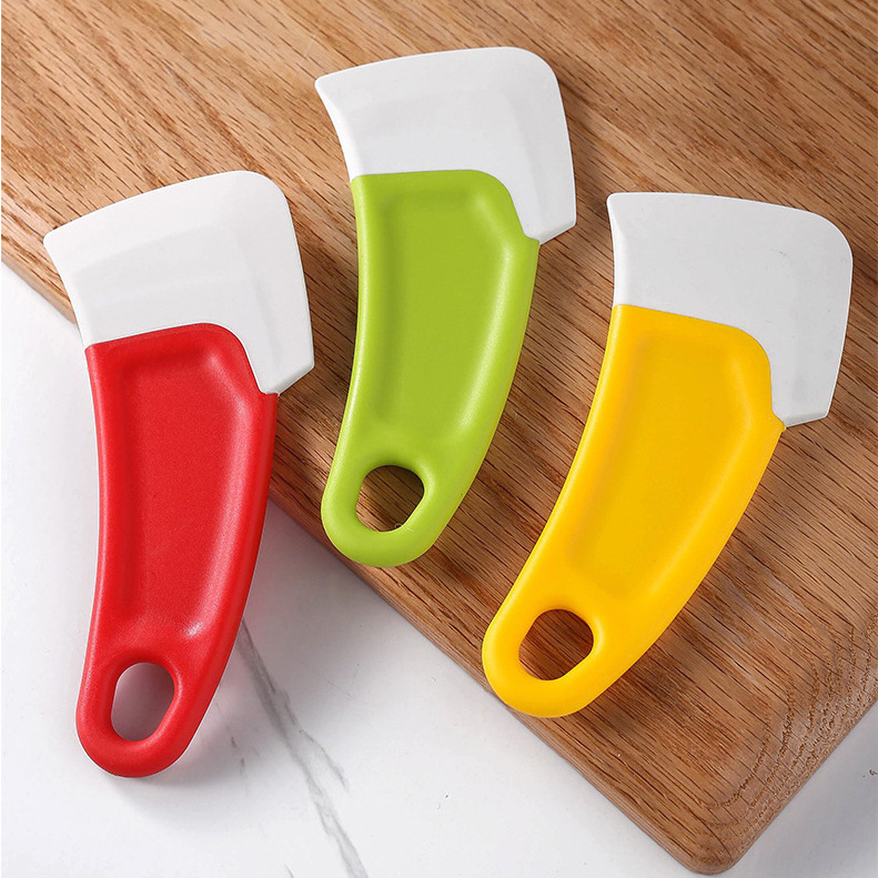 GOURMAID Durable Heat-Resisting Plastic Handle Silicone Scraper Cleaner Tools Cleaning Pot Pan Scraper