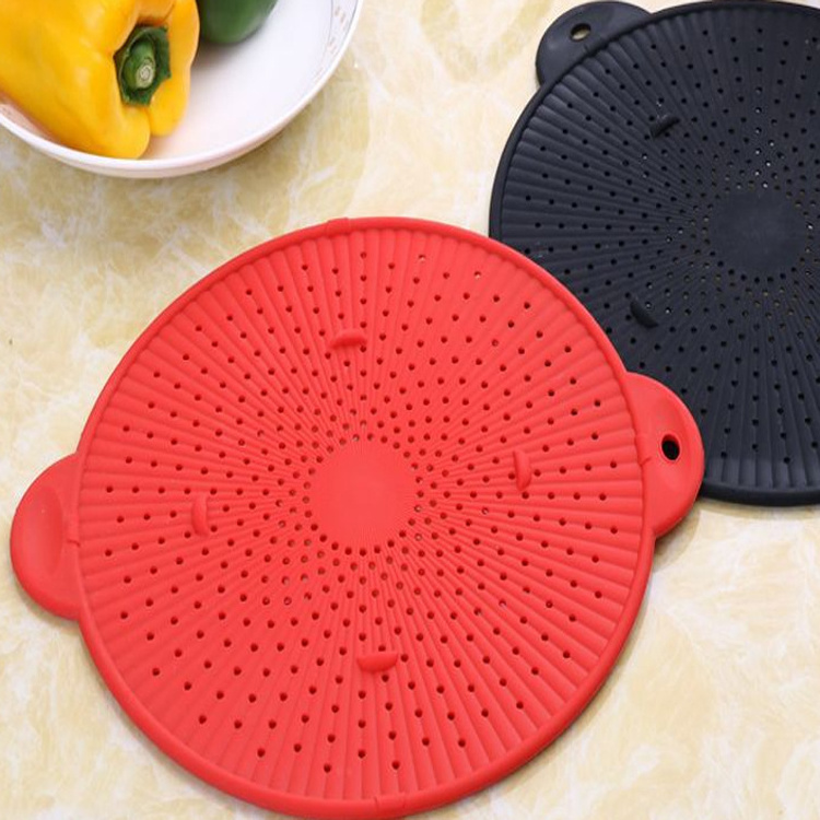 GOURMAID Heat Resistant Kitchen Gadgets Splatter Screen for Frying Pan Steam Releasing Splatter Screens