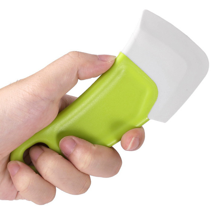 GOURMAID Durable Heat-Resisting Plastic Handle Silicone Scraper Cleaner Tools Cleaning Pot Pan Scraper