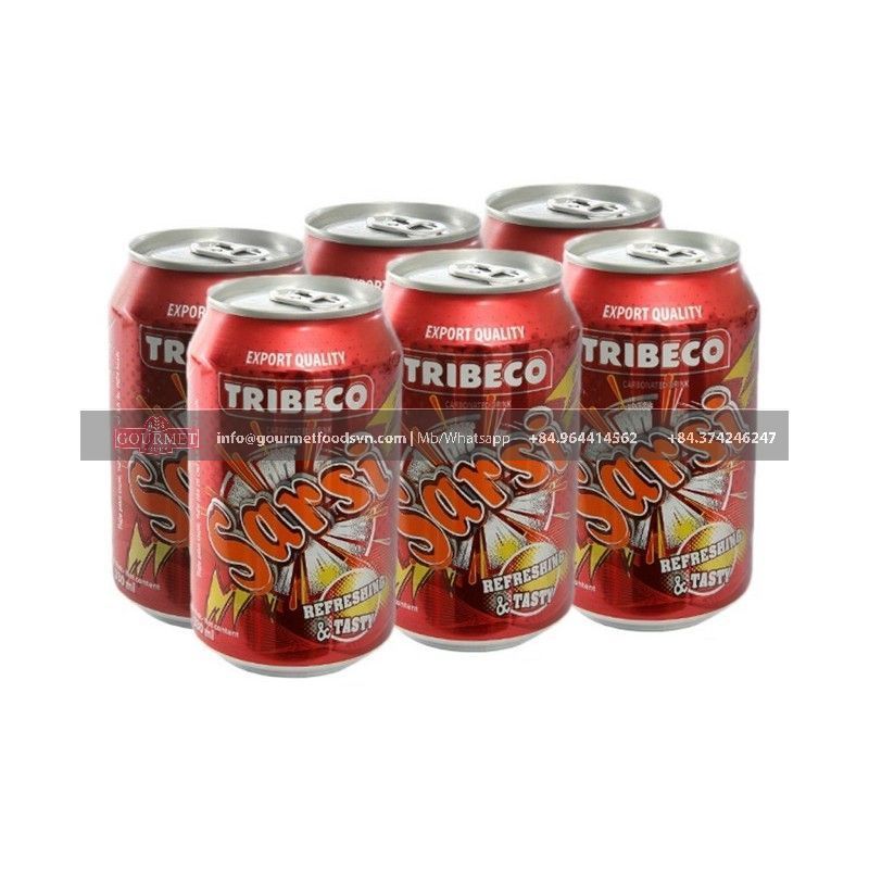 Wholesale Tribeco Sarsi Flavour Soft Drink Can 330ML/ Passion Flavour Soft Drink