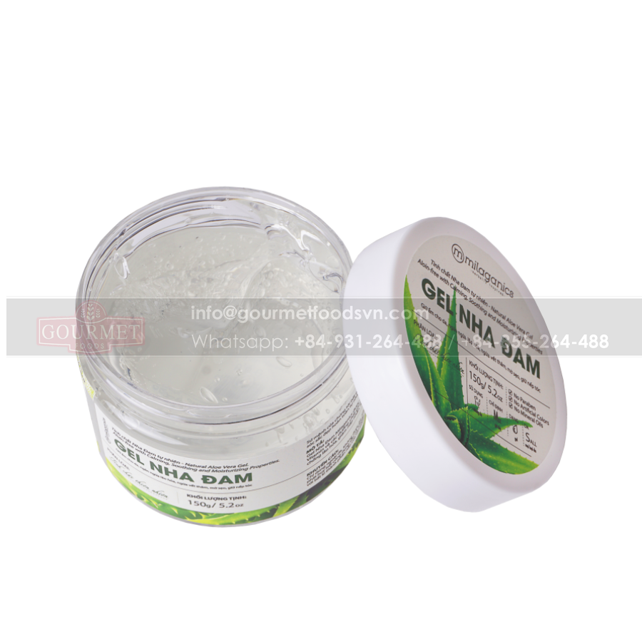 Milaganics Aloe Vera Gel Adds Vitamins And Moisturizing Nutrients. Cooling And Soothing For Your Facial Skin