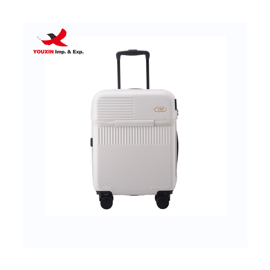 2024 Multifunction Luggage Custom Design Aluminum Suitcase Travel Bag PC Smart Luggage With Front Pocket travelling suitcases