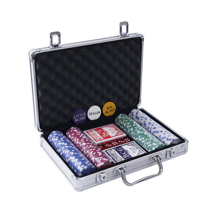 200 yard Chip Box custom display sample box aluminum portable toolbox instrument equipment premium deluxe poker chip game set