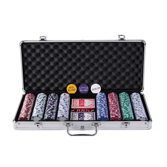 400 chips aluminum case Box display sample box portable toolbox instrument equipment premium Custom Texas Poker Chips poker set