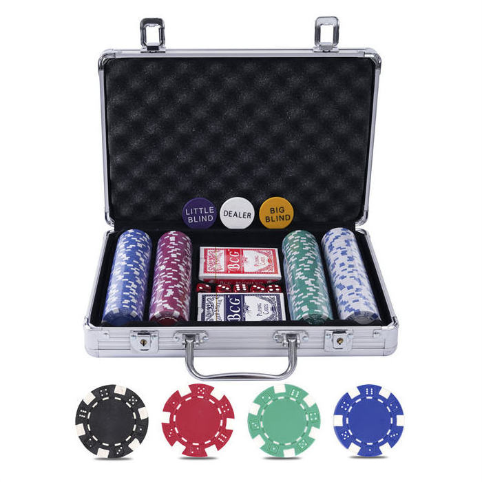 200 yard Chip Box custom display box sample box aluminum small portable toolbox instrument equipment premium poker chip set