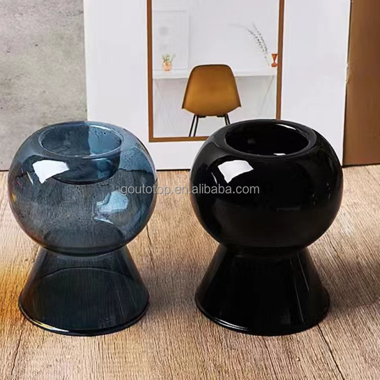 Simple glass vase Nordic living room porch desktop counter decoration flower arrangement glass crafts