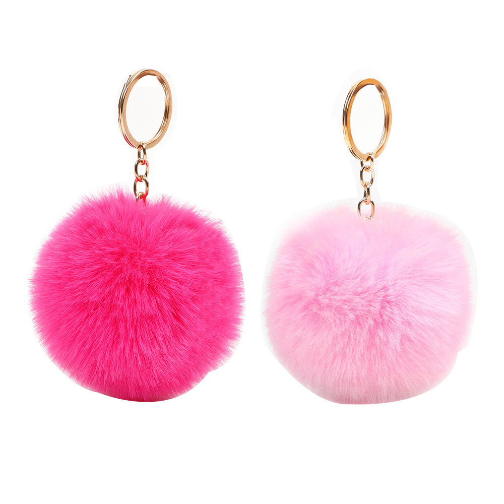 2024 Wholesale bag accessories lovely puffs key chain key chain fluffy key chain custom