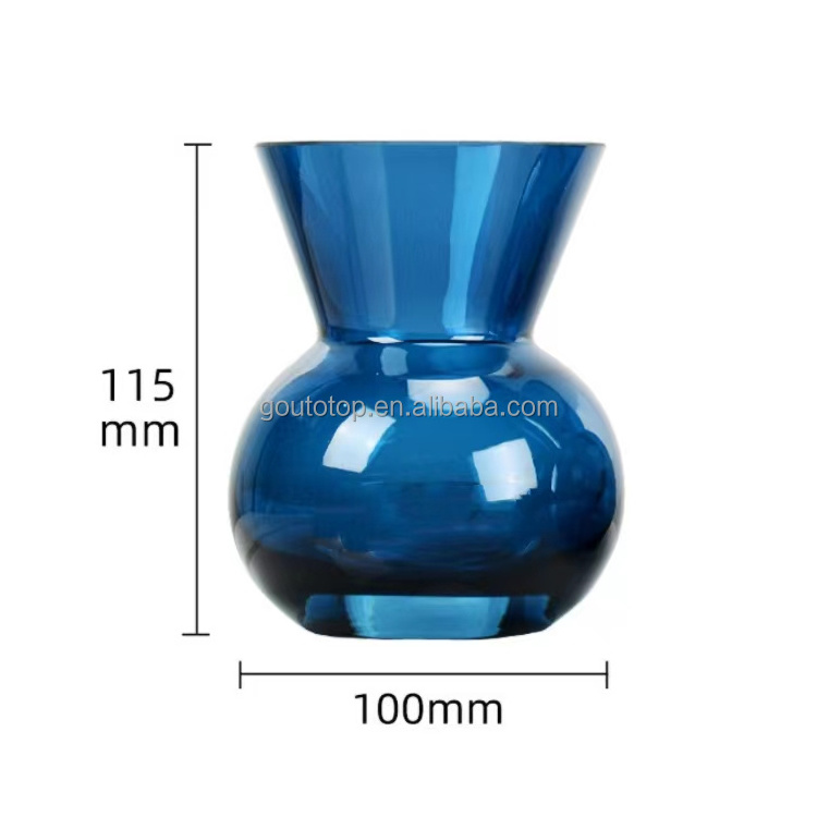 Simple glass vase Nordic living room porch desktop counter decoration flower arrangement glass crafts