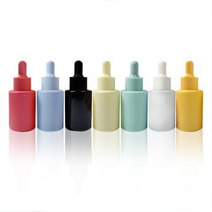 30ml Macaron colored cylindrical glass dropper bottle, essential oil dispenser Cosmetic bottle