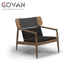 New Style Garden Furniture Armrest design villa outdoor leisure chairs teak furniture Outdoor Lounge Chair