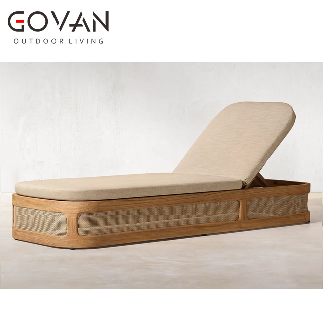 Modern Style Outdoor Furniture Outdoor Chaise Lounge Must-have Solid Teak Outdoor Chaise Lounge Chair