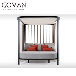 Elegant Style Hotel Outdoor Furniture Garden Pool Patio Villa Aluminum Leisure Swing Daybed