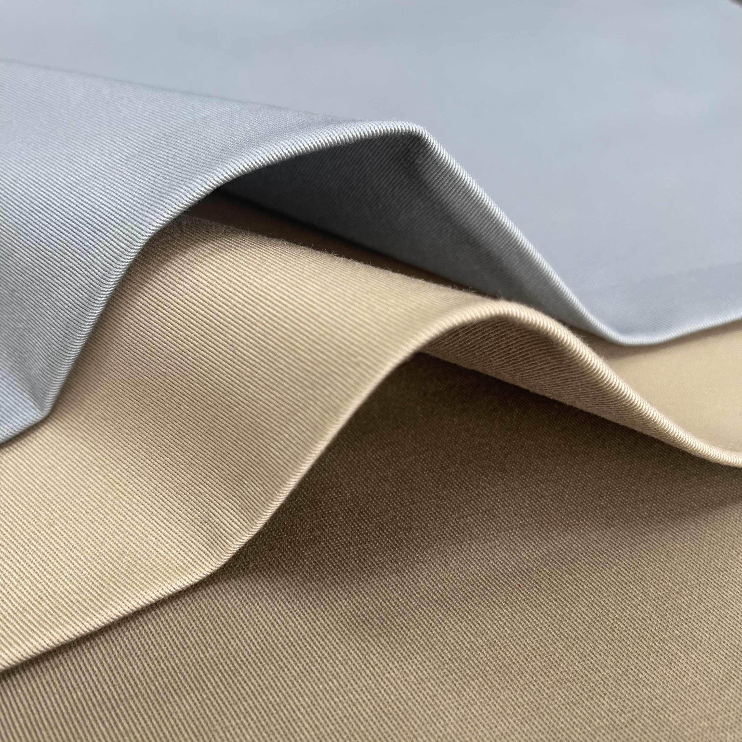 Chinese supplier cotton elastane fabric 98% cotton 2% spandex plain dyed  twill cotton twill stretch chino fabric