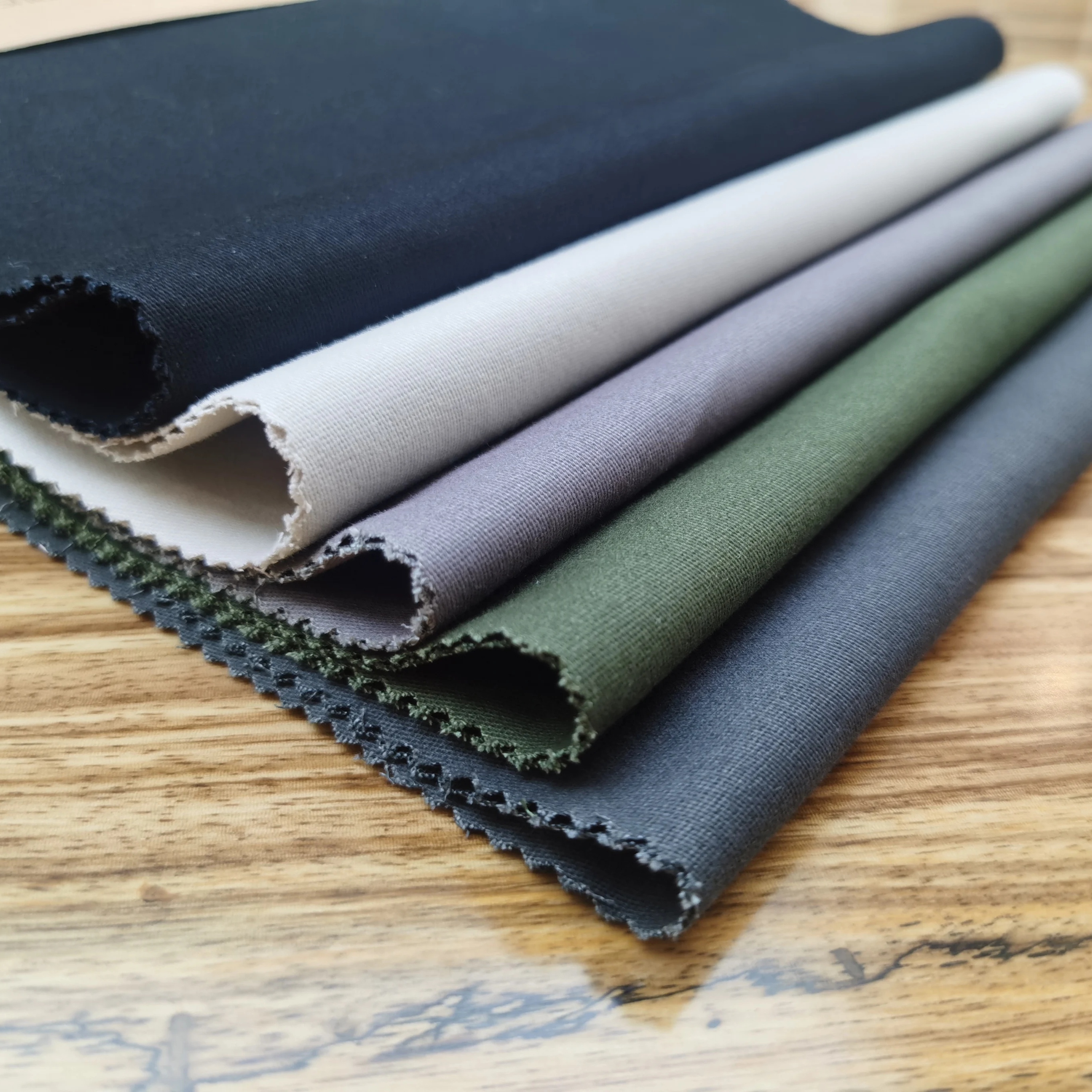 Chinese supplier cotton elastane fabric 98% cotton 2% spandex plain dyed 2/1 twill cotton twill stretch chino fabric