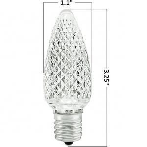 Warm White Faceted C9 Christmas Light Replacement LED Bulbs