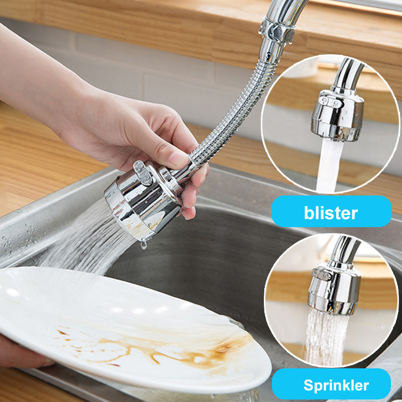 Universal Flexible Faucet Spout Multi-function Stainless Steel Switch Water Tap Kitchen Faucet Adapter