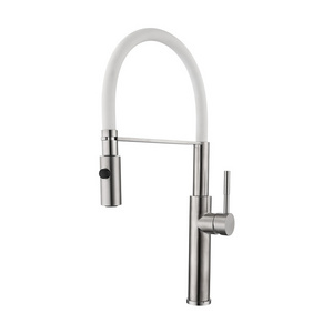 Stainless Steel 304 Matte White Finish High End Kitchen Water Faucet Mixer Tap Pull Out Kitchen Faucet