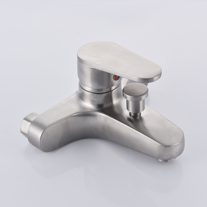 Bathtub Shower Faucet 304 Stainless Steel Cold and Hot Water Mixing Valve Simple Set Shower Set Body