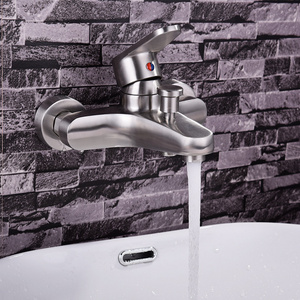 Bathtub Shower Faucet 304 Stainless Steel Cold and Hot Water Mixing Valve Simple Set Shower Set Body