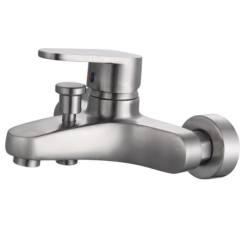 Bathtub Shower Faucet 304 Stainless Steel Cold and Hot Water Mixing Valve Simple Set Shower Set Body