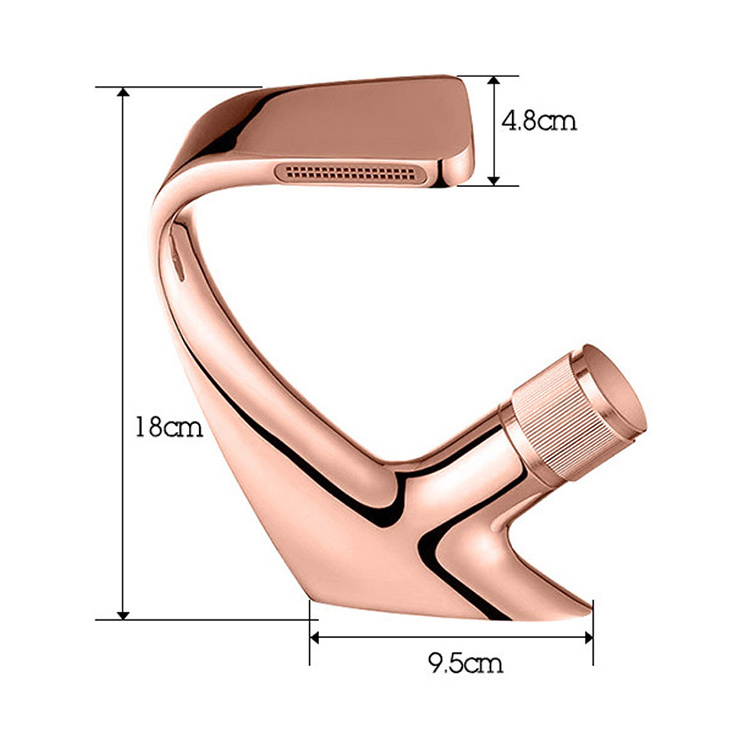 New Designer Wash Tap Single Lever Hot Mixer Gold Tap Fancy Rose Gold Bathroom Basin Faucet for Hotel