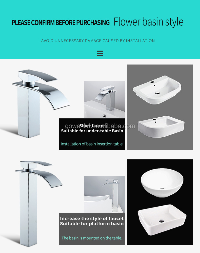 Bathroom Sink Faucet with Supply Hose Unique Design Single Handle Single Hole Lavatory Faucet Basin Mixer Tap Commercial