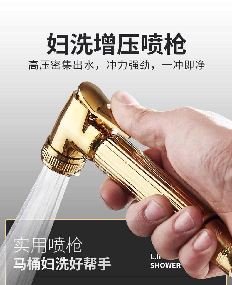 Bathroom Gold Bathing Luxury Shower Kit 4 Functions Piano Brass Shower Set Thermostatic for Hotel