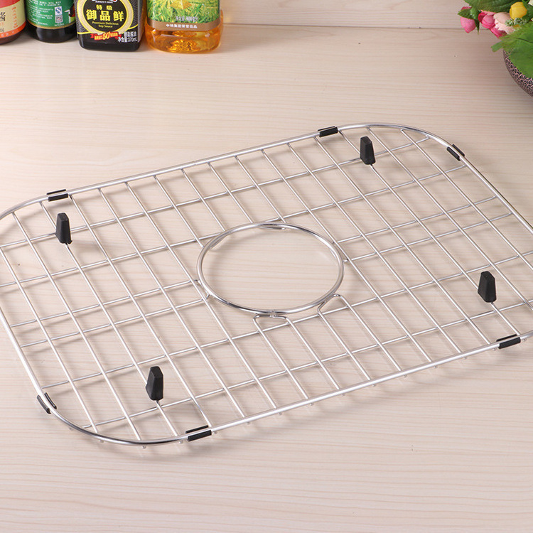 Customize Stainless Steel Bottom Grid Kitchen  Accessories Rack  Multifunctional Bottom  Kitchen Sink Grid