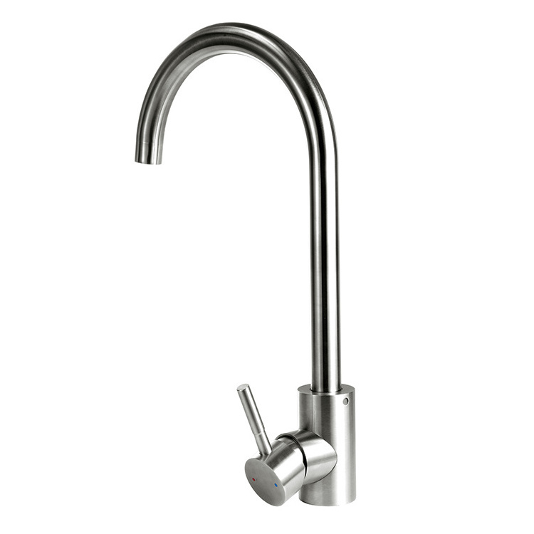 Modern Brushed Faucet Sink Faucet Single Handle Kitchen Mixer Stainless Steel Hot and Cold Water Kitchen Taps