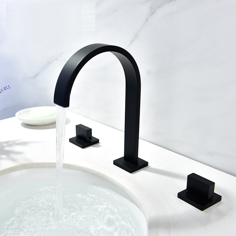 3 PCS Widespread Basin Faucet Mixer Taps waterfall basin sink faucet