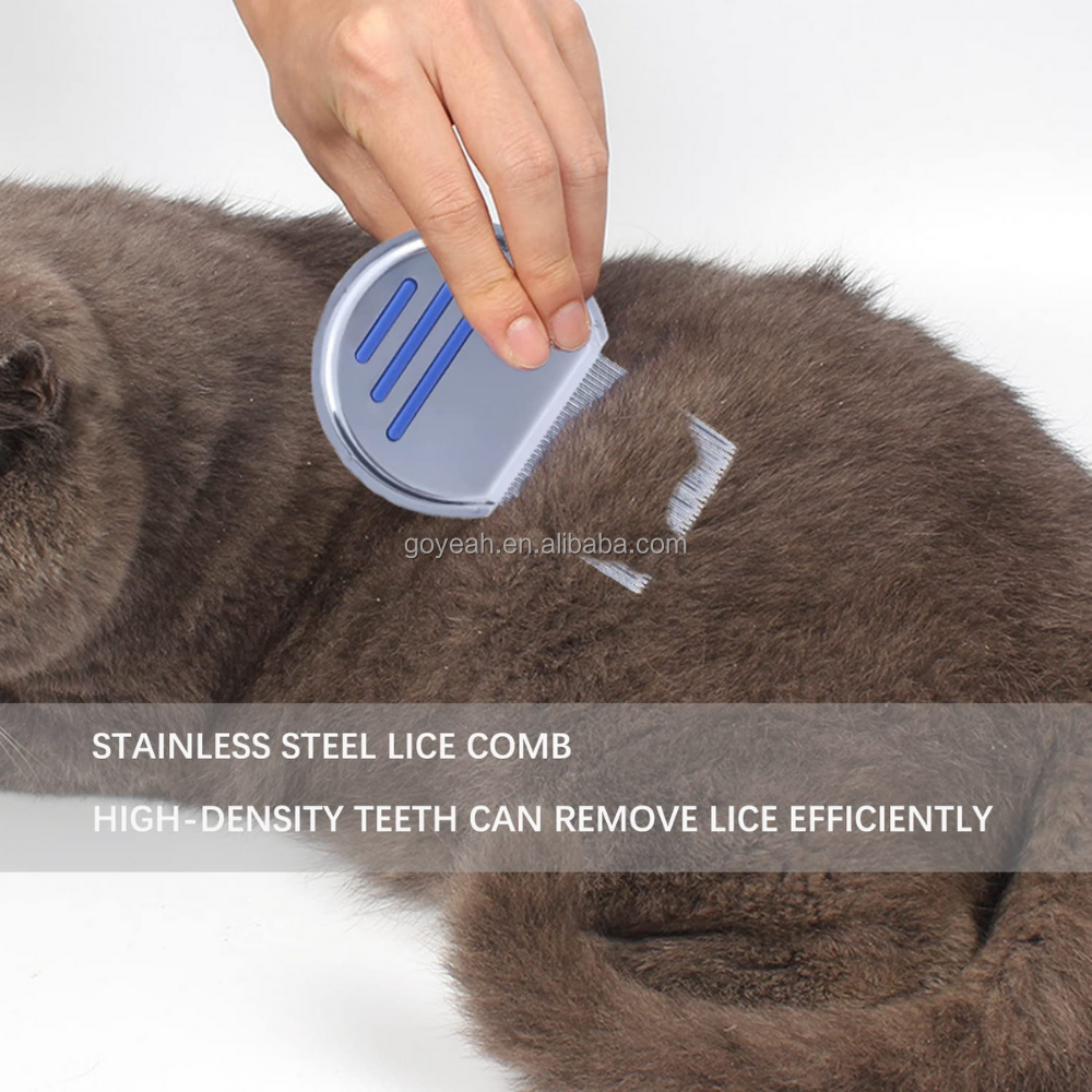 Stainless Steel Head Pet Lice Comb Screw Thread Needle Flea Removal Comb