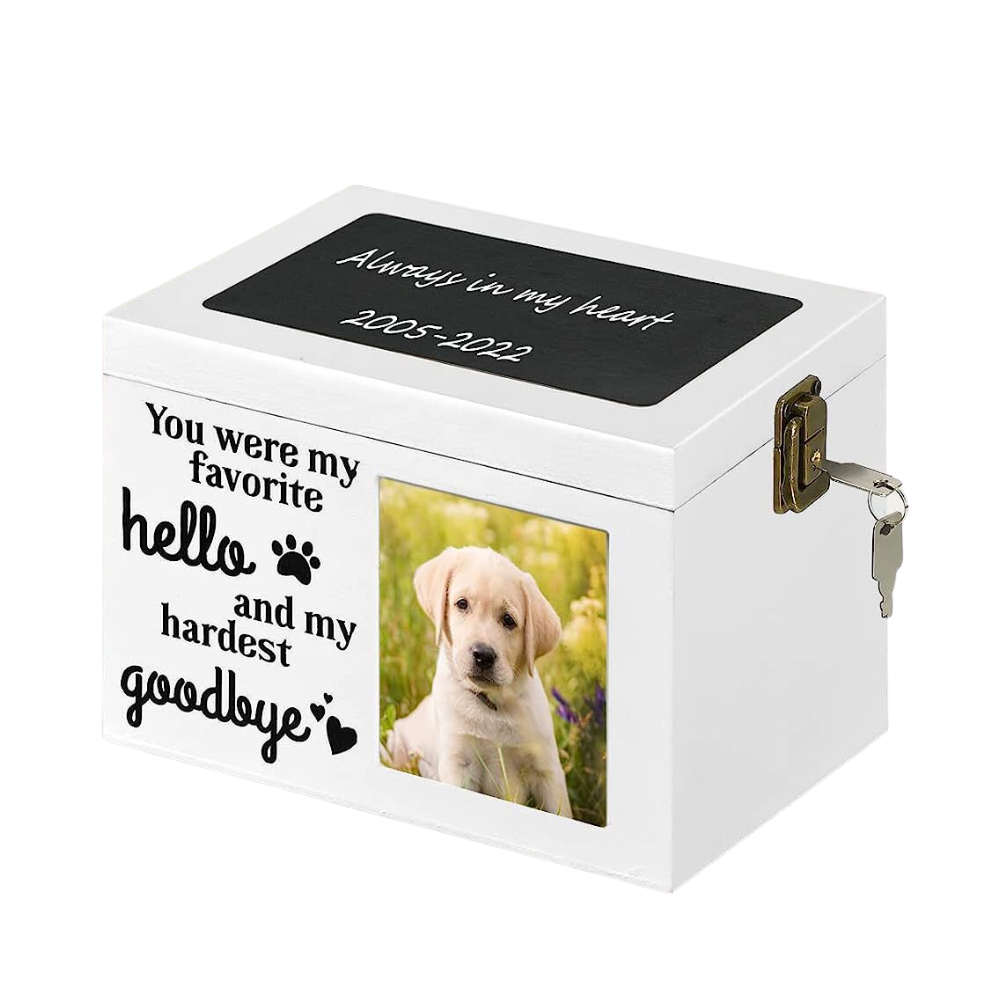 Custom Pet Memorial Urns Keepsake Cat Dog Ashes Cremation Urn with Photo Frame