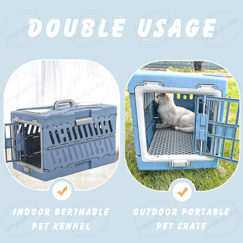 Foldable Portable Cat Dog Kennel Airline Approved Pet Carrying Crates for Kitten Puppy