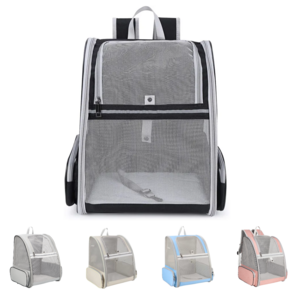 Breathable Mesh Cat Dog Carrier Bag Portable Airline Approved Pet Carrying Backpack