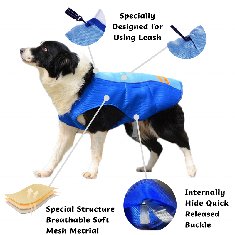 Wholesale Summer Dog Cooling Vest Reflective Adjustable Pet Outdoor Cooler Vest