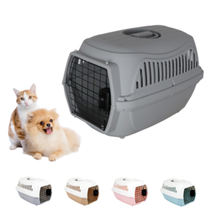 Wire Door Travel Cat Dog Crate Airline Approved Portable Pet Carrier Kennel for Kitten Puppy