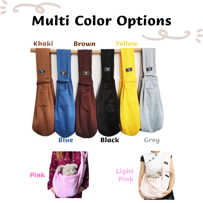 Portable Pet Cat Dog Sling Carrier Tote Bag Travel Safe Sling Bag for Puppy